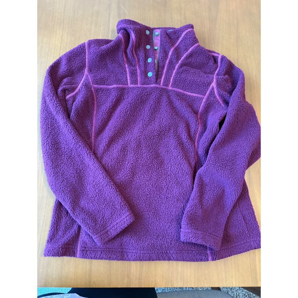 Kuhl Fleece Pullover Women's Purple Quarter Snapā Sherpa Jacket Cozy Top